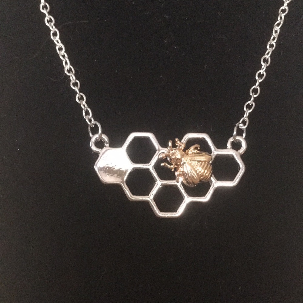 Honeycomb Bee Necklace